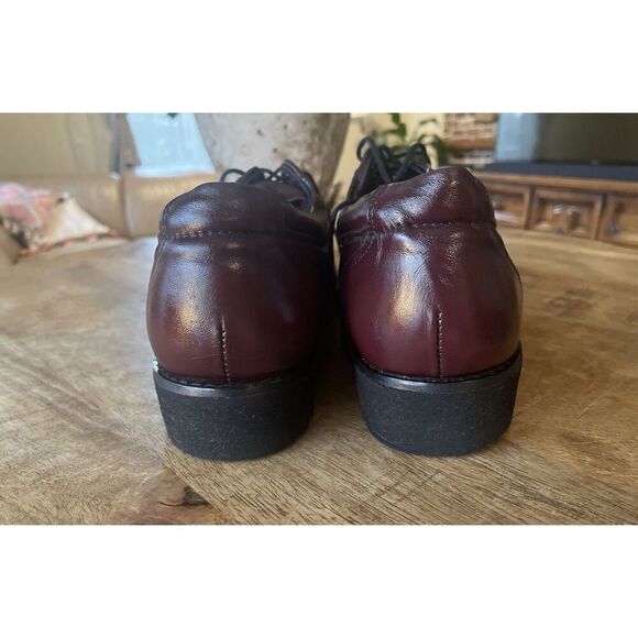 Vintage Vibrant Welted Oxblood Leather Oxfords Shoes Men's Sz 11 M Made In USA - Picture 4 of 9